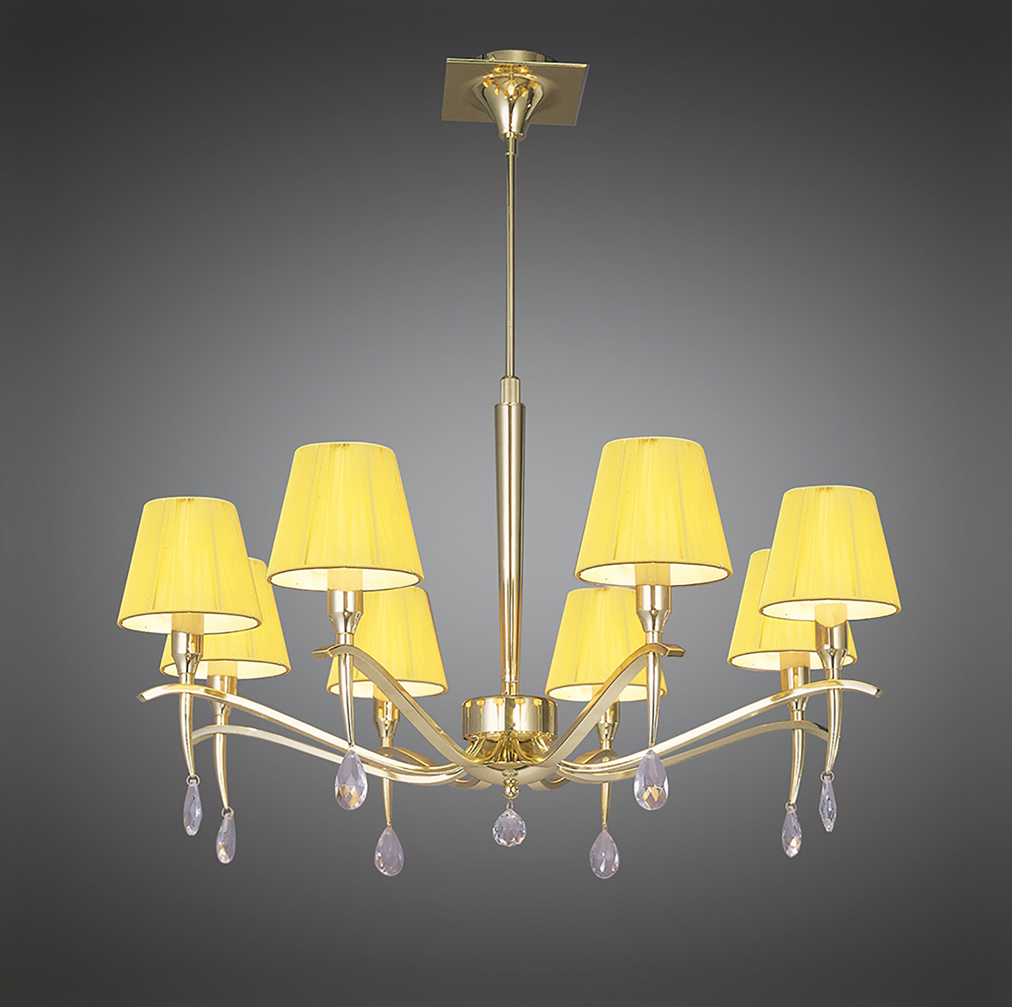 M0341PB  Siena PB Crystal Pendant 8 Light